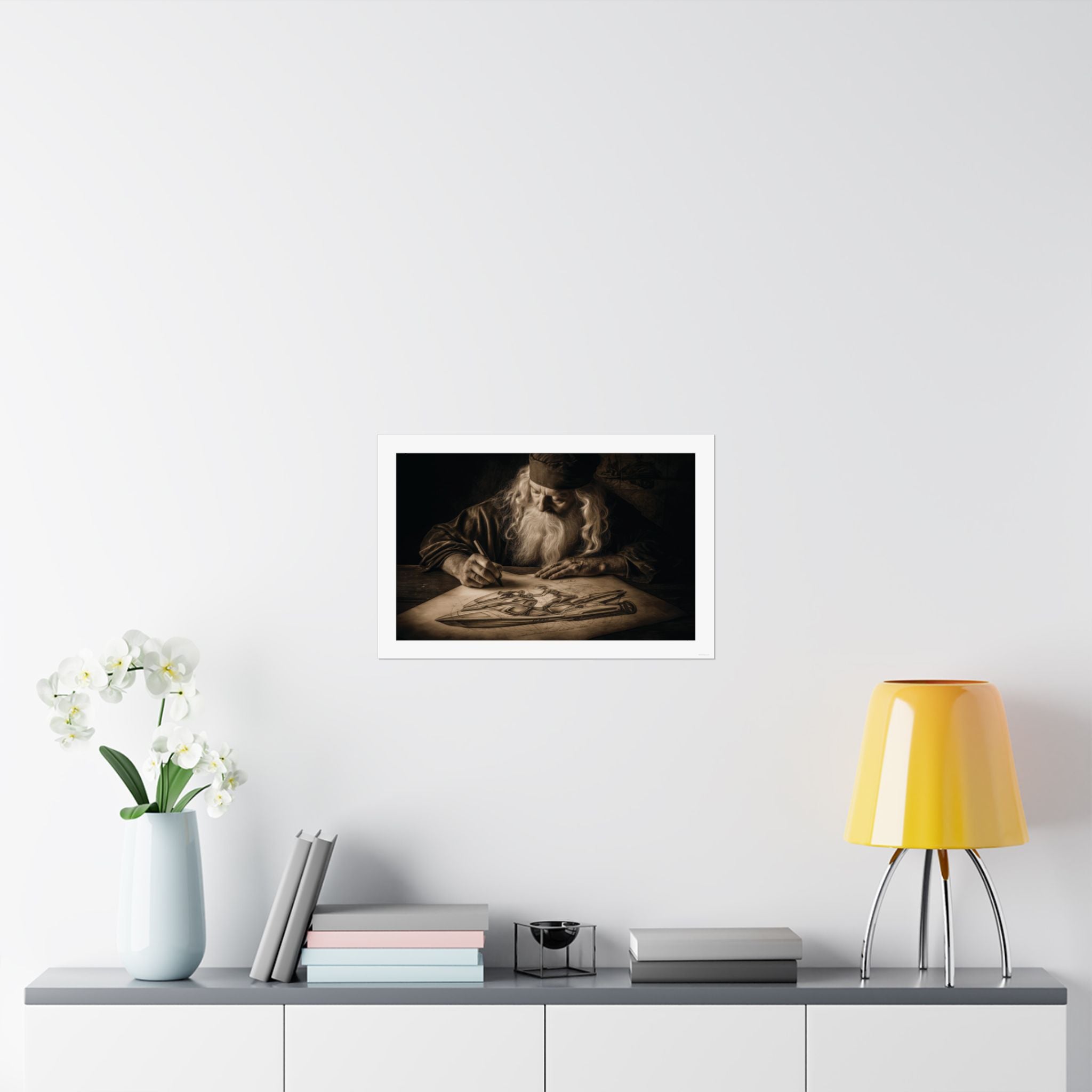 Leonardo de Vinci Creating the Jet Ski - Watersports - Gallery Print Poster - DC0257